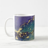 Mug Art Abstrait Liquide De L'Encre D'Alcool D'Or Mult (Gauche)