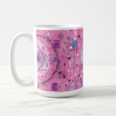 Mug Art abstrait maximaliste rose  (Gauche)