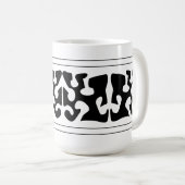 Mug Art abstrait moderne de forme noire (Devant droit)
