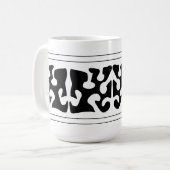 Mug Art abstrait moderne de forme noire (Devant gauche)