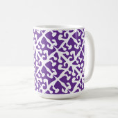 Mug Art abstrait moderne de forme violette (Devant droit)