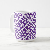 Mug Art abstrait moderne de forme violette (Devant gauche)