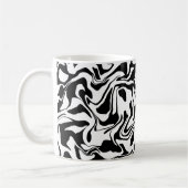 Mug Art Abstrait moderne noir et blanc (Gauche)