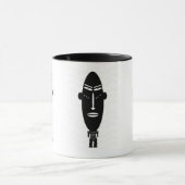 Mug Art abstrait moderne noir et blanc de visage (Centre)