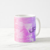 Mug Art Abstrait moderne rose rouge violet Modèle (Devant droit)
