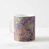 Mug Art Abstrait moderne rouge jaune noir (Devant gauche)