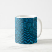 Mug Art abstrait motif bleu (Devant droit)