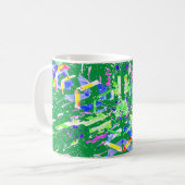 Mug Art abstrait néon psychédélique kaléidoscope (Devant gauche)