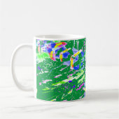 Mug Art abstrait néon psychédélique kaléidoscope (Gauche)