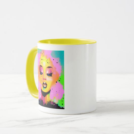 Mug Art Abstrait non inquiété (Devant gauche)