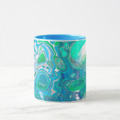 Mug Art Abstrait numérique en verre de mer (Centre)