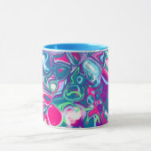 Mug Art Abstrait rose et bleu (Centre)