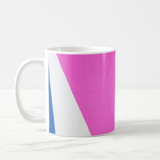 Mug Art abstrait rose et multicolore (Gauche)