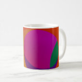 Mug Art abstrait rose, orange et violet (Devant droit)