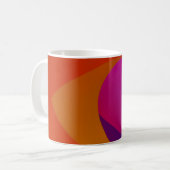 Mug Art abstrait rose, orange et violet (Devant gauche)