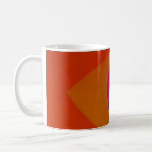 Mug Art abstrait rose, orange et violet