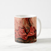 Mug Art abstrait rouge et brun (Devant droit)