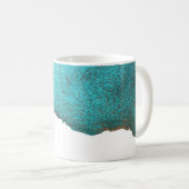 Mug Art Abstrait sophistiqué Turquoise Gold Ink (Devant droit)