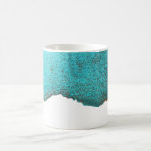 Mug Art Abstrait sophistiqué Turquoise Gold Ink (Centre)
