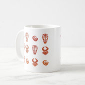 Mug Art abstrait tribal africain contemporain visage (Devant gauche)
