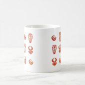 Mug Art abstrait tribal africain contemporain visage (Centre)