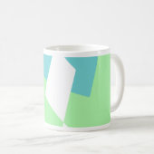 Mug Art Abstrait Turquoise Bleu Vert (Devant droit)