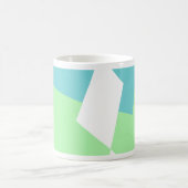 Mug Art Abstrait Turquoise Bleu Vert (Centre)
