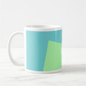 Mug Art Abstrait Turquoise Bleu Vert (Gauche)