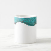 Mug Art Abstrait Turquoise Gold Ink (Centre)