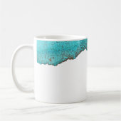 Mug Art Abstrait Turquoise Gold Ink (Gauche)