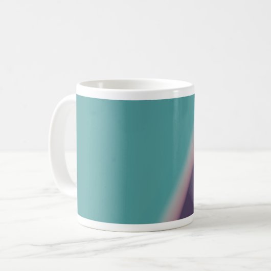 Mug Art Abstrait Turquoise violet (Devant gauche)