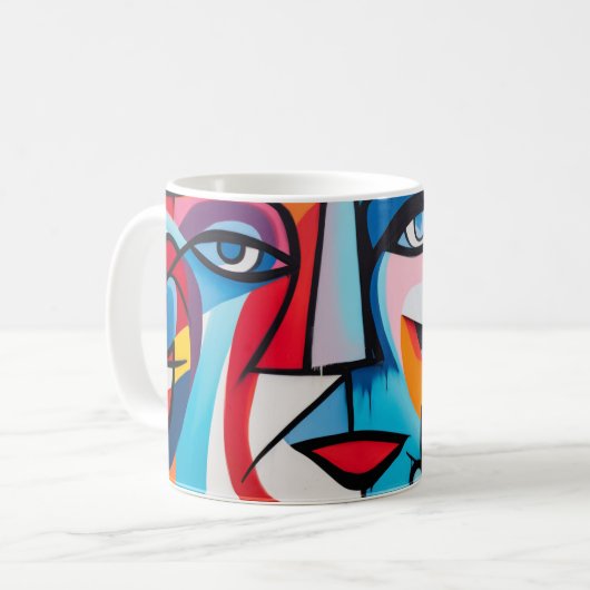 Mug Art Abstrait version 5 (Devant gauche)