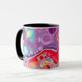 Mug Art Abstrait violet et bleu (Devant gauche)