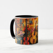 Mug art abstrait Violons (Devant gauche)