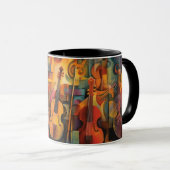 Mug art abstrait Violons (Devant droit)