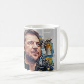 Mug art abstrait Zelensky (Devant droit)