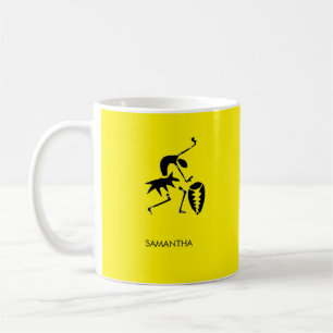 Mug Art Africain, Danseur Silhouette Coloré