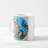 Mug Art animal abstrait coloré (Devant gauche)