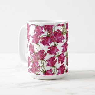 Mug Art aquarelle de roses roses peintes à la main