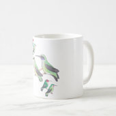 Mug art aquarelle d'espèces de colibris (Devant droit)