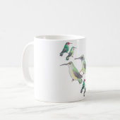 Mug art aquarelle d'espèces de colibris (Devant gauche)