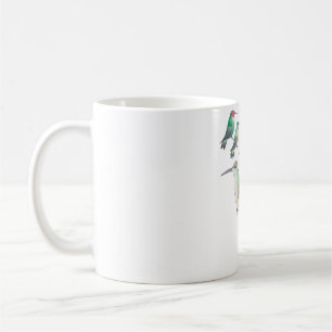 Mug art aquarelle d'espèces de colibris