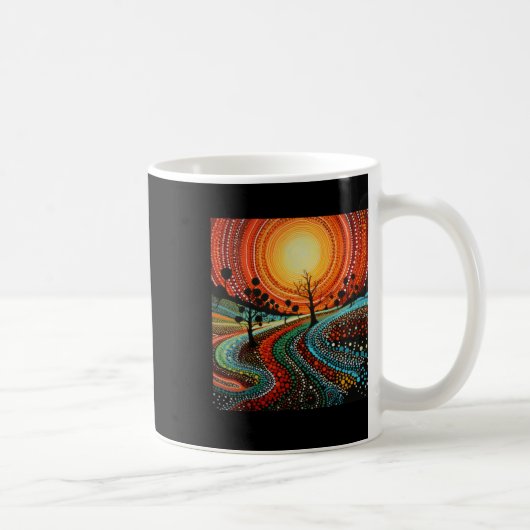 Mug Art authentique autochtone - Sticker Sunlight (Droite)