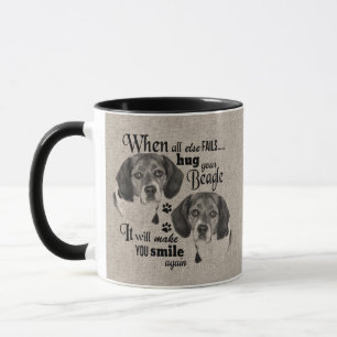 Mug art Beagle quand tout échoue citation
