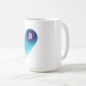 Mug Art Bitcoin (Comète - Style 1, Blanc) (Devant droit)