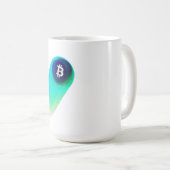 Mug Art Bitcoin (Comète - Style 2, Blanc) (Devant droit)