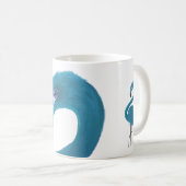 Mug Art bleu de Flamant rose (Devant droit)