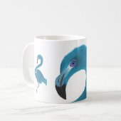 Mug Art bleu de Flamant rose (Devant gauche)