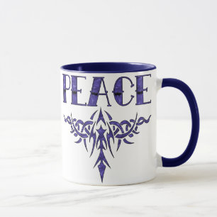 Mug Art bleu de paix de tatouage