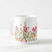 Mug Art botanique à l'aquarelle peint à la main (Devant gauche)